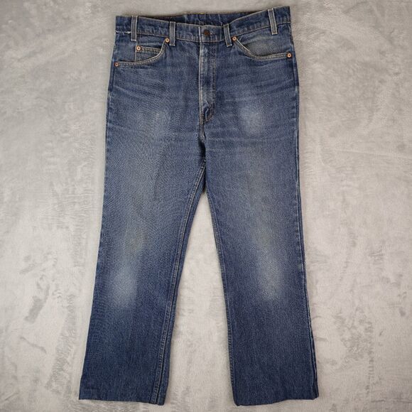 Vtg Levis Jeans Mens 36x34 517 Orange Tab Made in USA 90s Denim Hemmed 35x28